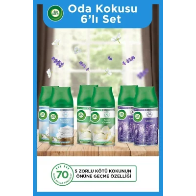 Genel Ürün Oda Kokusu Freshmatic Makine Yedek Spreyi 250 Ml X 6, Temizliğin Esintisi, Bahar Çiçekleri, Lavanta