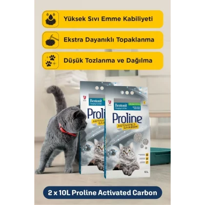 Genel Ürün Aktif Karbonlu Topaklanan Kedi Kumu 10 Lt X 2 Adet