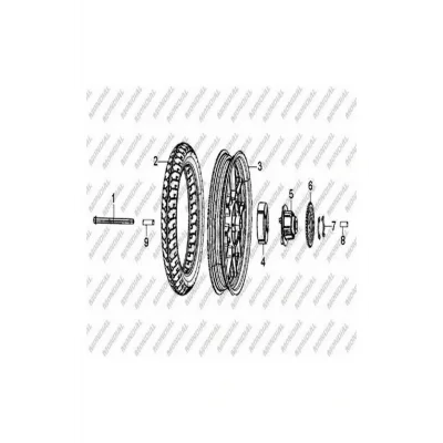 Genel Ürün 150 Sentor Arka Jant 2.50-16 Siyah Orj