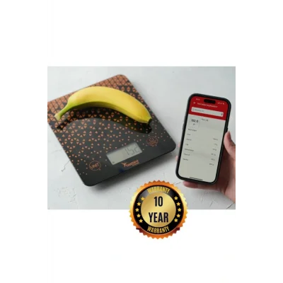 Genel Ürün Beebird Scaleist Ks-01 Akıllı Dijital Mutfak Tartısı Siyah Bakır Desenli