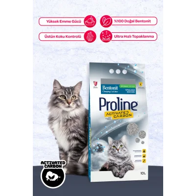 Genel Ürün Aktif Karbonlu Topaklanan Kedi Kumu 10 Lt