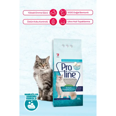 Genel Ürün Marsilya Sabunu Kokulu Bentonit Kedi Kumu 5 Lt