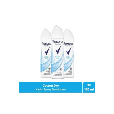 Genel Ürün Kadın Sprey Deodorant Cotton Dry 150 ml x3 Adet