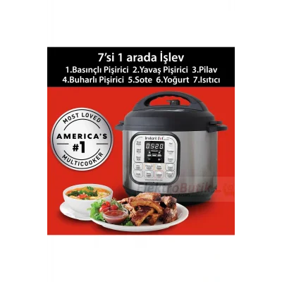 Genel Ürün Instant Duo Mini 7si 1 Arada 3 L Paslanmaz Çelik Tencereli Buharlı Pişirici, Yoğurt Makinası