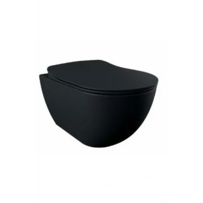 Genel Ürün Free Rim-Off Kanalsız Asma Klozet (Mat Siyah) FE322 Kapak Hariç