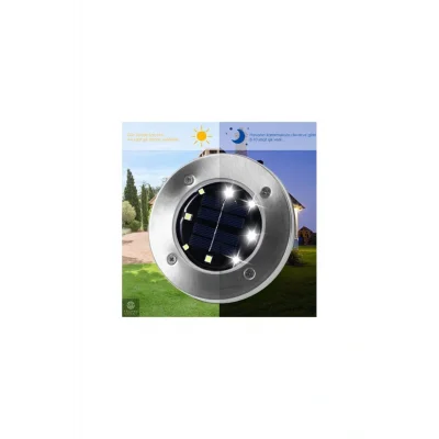 Lamba 8 Ledli Olar Güneş Enerjili Işık Bahçe Dekor Aydınlatma Lambası(4 ADET) Unichrome