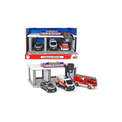 Genel Ürün Toys Polis Itfaiye Ambulans Acil Müdahale Istasyonu Sesli Işıklı Megafon Telsizli Acil Müdaha