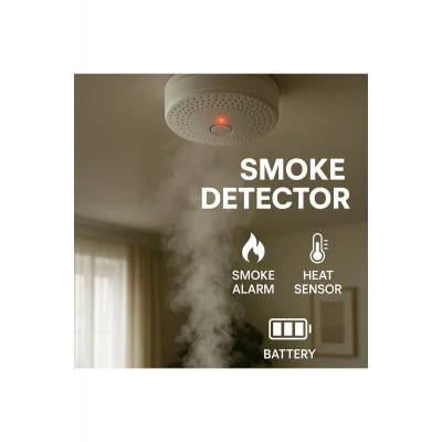 Genel Ürün Ct-9451 Pilli Duman Dedektörü Kablosuz Yangın Alarm Sensörü