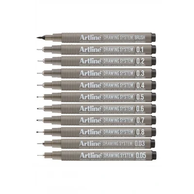 Genel Ürün Drawing System Teknik Çizim Kalemi 11li Tam Set