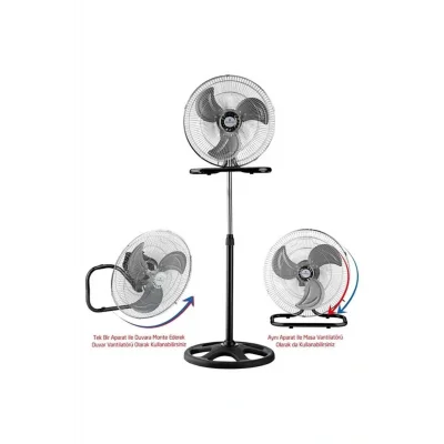 Genel Ürün RBS20 PLUS PRO 18 INCH 46CM SANAYİ TIPİ VANTİLATÖR SİYAH MAVİ