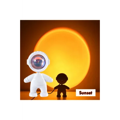Lamba Gün Batımı Projektör Astronot Model Lambası Dekoratif Işık Tek Lens