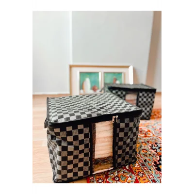 Genel Ürün Küpbag (çeyiz Sandıklı),vakumlu Poşet,vakumlu Çantalı Hurç (siyah- Beyaz Kareli )