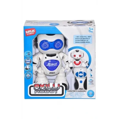 Genel Ürün Akıllı Işıklı Müzikli Kumandalı Robot Mavi