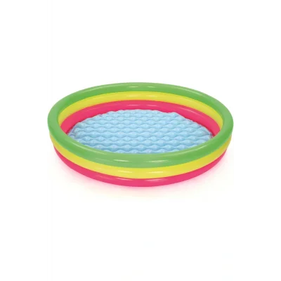 Genel Ürün Bw51103 Şişme Taban 3 Halkalı Yuvarlak Şişme Çocuk Havuzu 102x24cm Kutulu