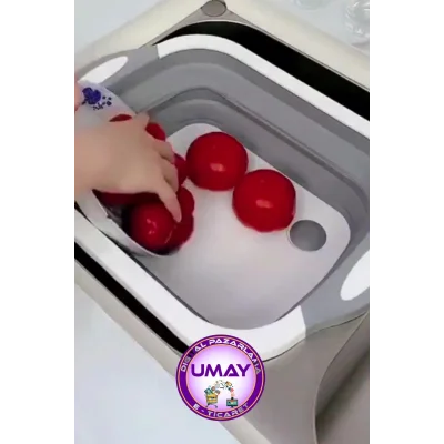 Genel Ürün Çok Fonksiyonlu Katlanabilir Süzgeçli Kesme Doğrama Tahtası Badya Leğen