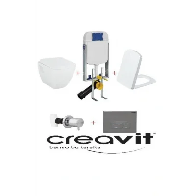 Genel Ürün Tp326 Gömme Rezervuar - Asma Klozet Seti 5 Parça DUROPLAST KC3081