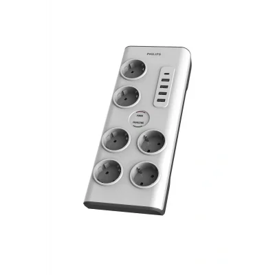 Genel Ürün SPN7060WA/62 6lı Akım Korumalı & 5 USB Girişli Prız 900J 2 M 1 x Type C - 4 x Type A SPN706