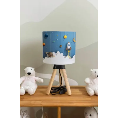 Genel Ürün Bulutlar Ve Uzay Mekiği Çocuk Odası Abajur