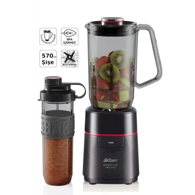 Genel Ürün ShakeN Take Neo Maxi Sürahi Blender 1L Sürahi ve 570ml Şişe 500W Siyah - AR1174