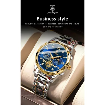 Kol Saati Orijinal Paslanmaz Çelik Kristal Cam Erkek Lüx 1. Sınıf Kol Saati