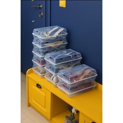 Genel Ürün 10 Adet Kadın Ayakkabı Kutusu Şeffaf Ayakkabı Düzenleyici