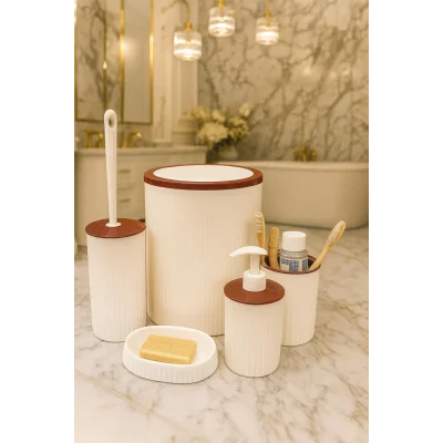 Genel Ürün Banyo Seti, Yuvarlak, Beyaz, Hacim: 6 litre
