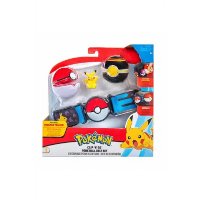 Oyuncak Clip N Go Pokeball Kemer ve Figür Seti - Pikachu - 7 POKPKW0080