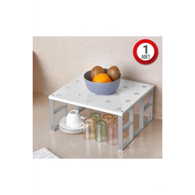 Dolap Düzenleyici 1 Adet Dolap İçi Düzenleyici Raf Tabak Bardak Rafı Metal Raf
