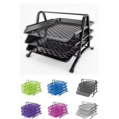 Genel Ürün Organizer Evrak Rafı Metal Tel 3lü Siyah 9181-s