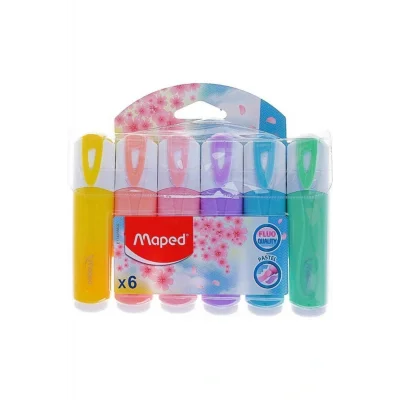 Genel Ürün Fosforlu Kalem Fluo Pastel Renkler 6lı