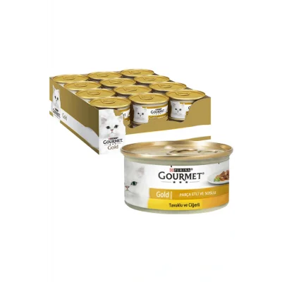 Genel Ürün Gold Tavuklu ve Ciğerli Kedi Maması 85 gr 24 Adet
