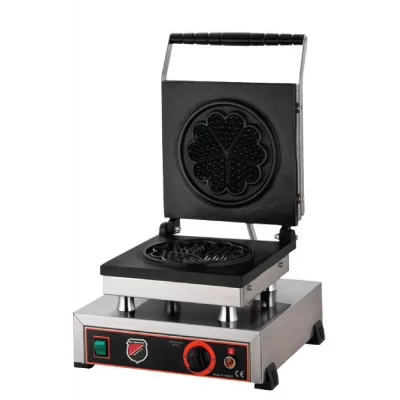 Genel Ürün Tekli Çiçek Waffle Makinesi 1000 W. Endüstriyel Profesyonel