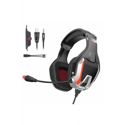 Genel Ürün Budi K12 Oyun Kulaklığı Casque Pc Oyun Stereo Oyun Mikrofonlu Kulaklıklar Için Led Işıkları Xbox