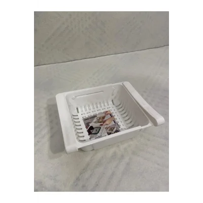 Genel Ürün Organizer Ayarlanabilir Buzdolabı Sepeti Beyaz