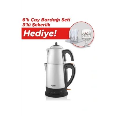 Genel Ürün Ar3051 Çaycı Lux 1800 W Çelik Çay Makinesi Hediyeli