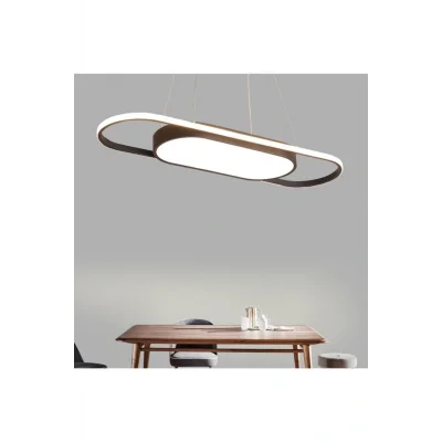 Genel Ürün Led Avize Sarkıt Long Drumbelt Trv34201 Pro 70*18cm Boya:siyah - Işık:3000k Sıcak Beyaz