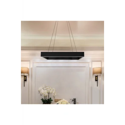 Genel Ürün Led Avize Sarkıt Akad Tra62001 60x60cm Boya:antrasit - Işık:4000k Doğal Beyaz