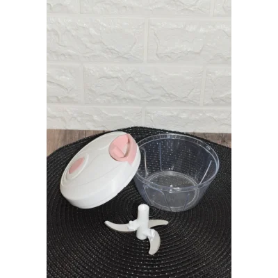 Genel Ürün Ipli Çekmeli Sebze Doğrayıcı 3 Bıçaklı El Blender Rondo