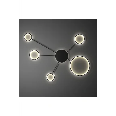 Genel Ürün Led Avize Plafonyer Planets Trv83019 Pro 130*100cm Boya:antrasit - Işık:4000k Doğal Beyaz