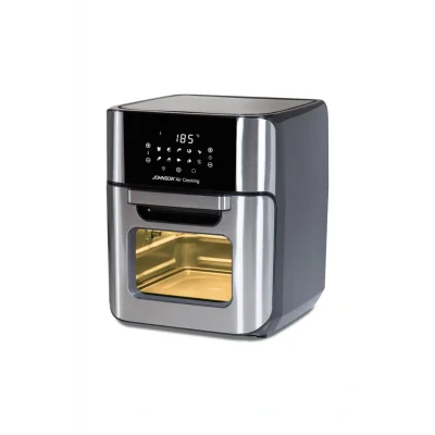 AGLpazarlama Aircooking Döner Hazne 10 Ön Ayarlı Dijital 12 Litre Kapasiteli 1800 W Sıcak Hava Fritözü Siyah