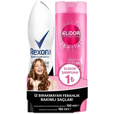 Genel Ürün Invisible Black & White Deodorant 150ml Elidor Şampuan Güçlü & Parlak 185ml 335ml