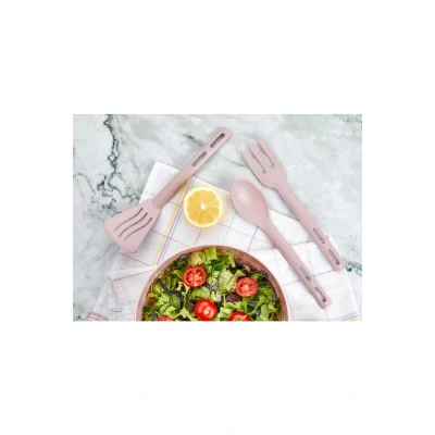 Genel Ürün Servis Seti 3lü Kaşık, Spatula Ve Çatal Mikro Dalga Kullanımına Uygun