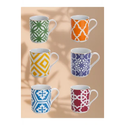 Hacamat Seti Morocco Kupa Karışık Renkler 6 Adet 345cc