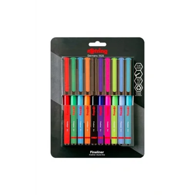 Genel Ürün Rotring Liner, Keçe Uçlu Kalem, 10lu Bls, Karışık