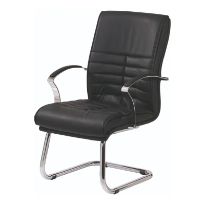Genel Ürün Mi17 Özel Tasarım Siyah Renk Krom Ayaklı Ofis Misafir - Büro - Çalışma Koltuğu
