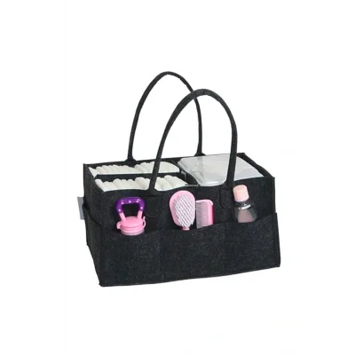 Genel Ürün Keçe Anne Bebek Bakım Çantası Organizer Füme, Keçeden Bebek Çantası Kalın Keçe Large YUNUSOĞLU HOME