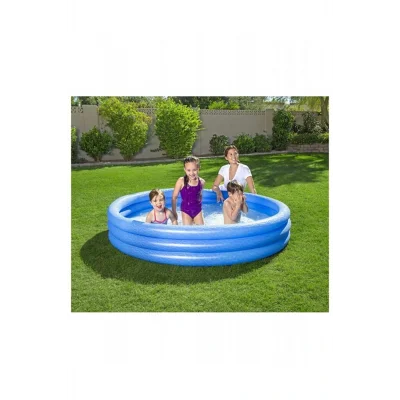 Genel Ürün 3 Boğum Mavi Renkli Şişme Havuz 122x25cm 15655