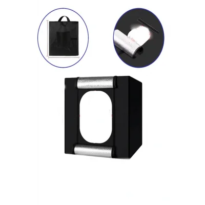 Genel Ürün Ürün Çekim Çadır Pro Ledli 60x60cm Taşınabilir Mini Fotoğraf Stüdyosu