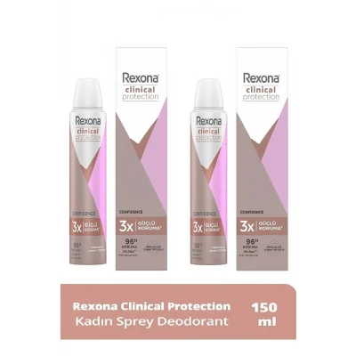 Genel Ürün Clinical Protection Confidence 3x Daha Güçlu Koruma Deodorant 150 Ml X 2 Adet
