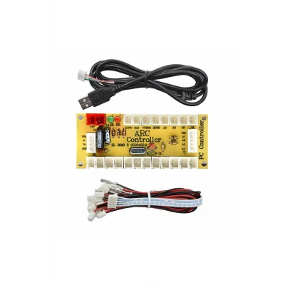 Genel Ürün Arcade Usb Kontrol Kart Seti Pc Joystick Oyun Kol Konsol Buton Kablo Kit 5v Diy Sıfır Gecikme Kit